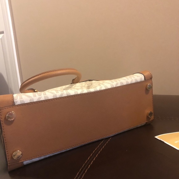 Michael Kors Hamilton cognac brown&cream bag - Picture 6 of 8